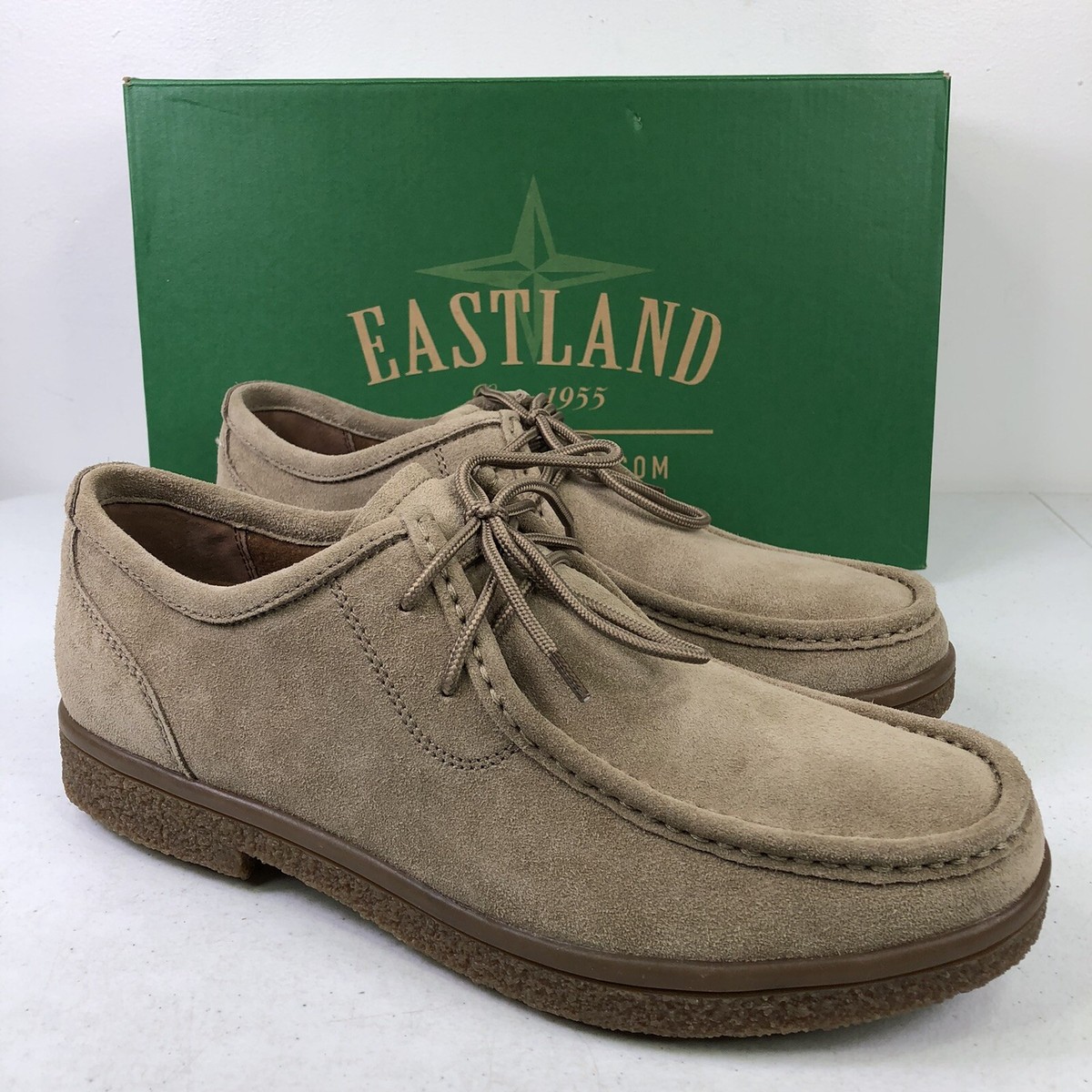 Eastland New Men's Dwayne Khaki Suede English Moc Oxfords Boots