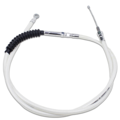 67''White Silver Pearl Braided Clutch Cable for Harley Softail FLSB Touring Dyna 
