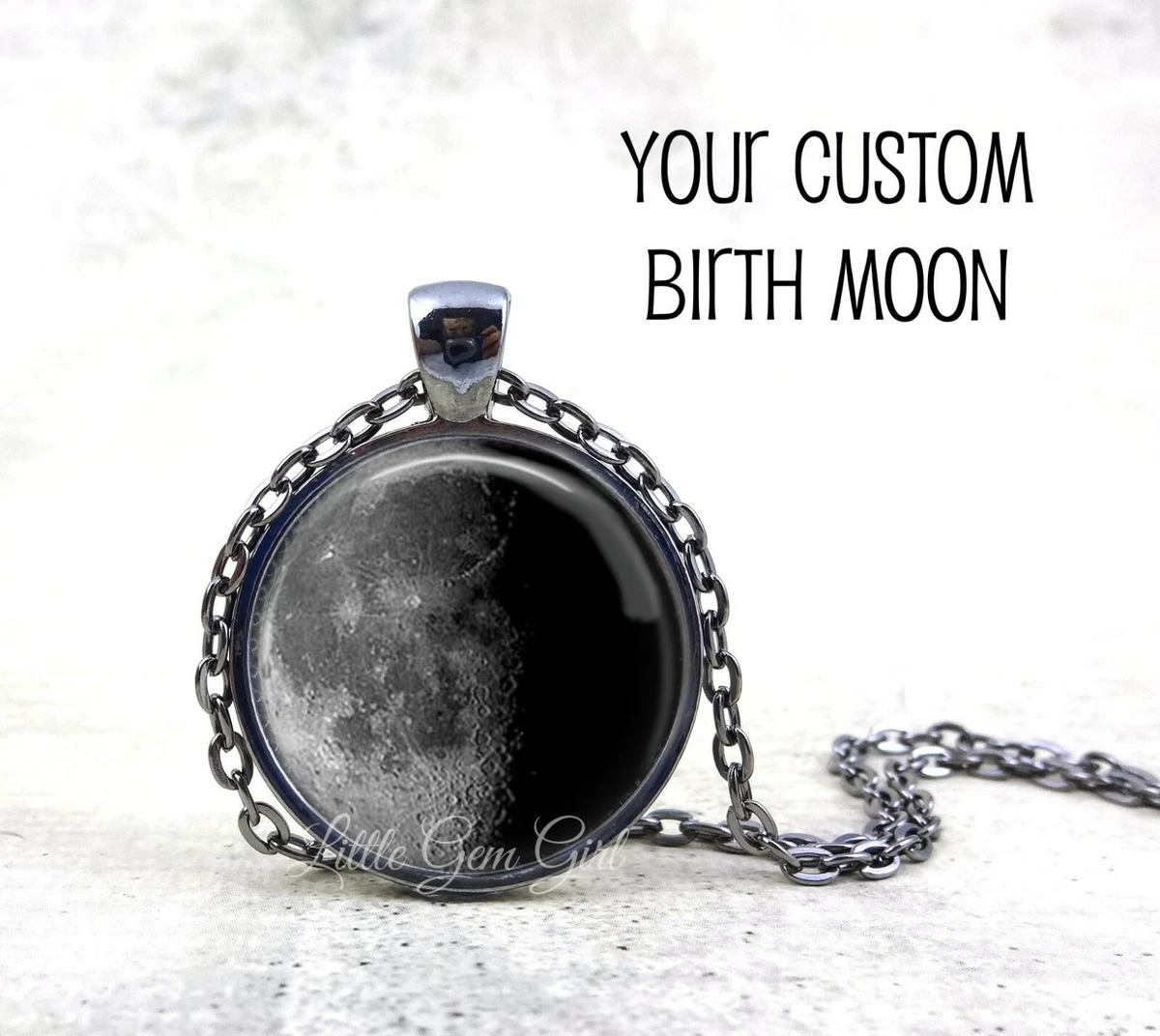 Personalized 2024 moon necklace