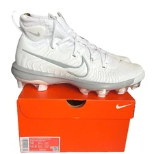 Nike Alpha Huarache NXT MCS Sizes 8-13 Baseball Cleats White/Grey DJ6519-103