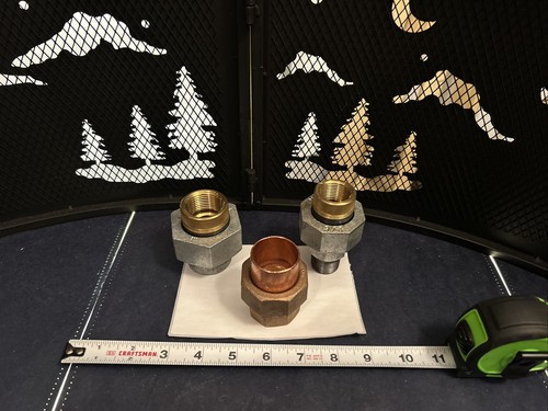 3 QTY! Mix Bulk Lot- Mueller Brass & Copper Union Fittings Sizes 3/4โ/ 1โ -NEW!
