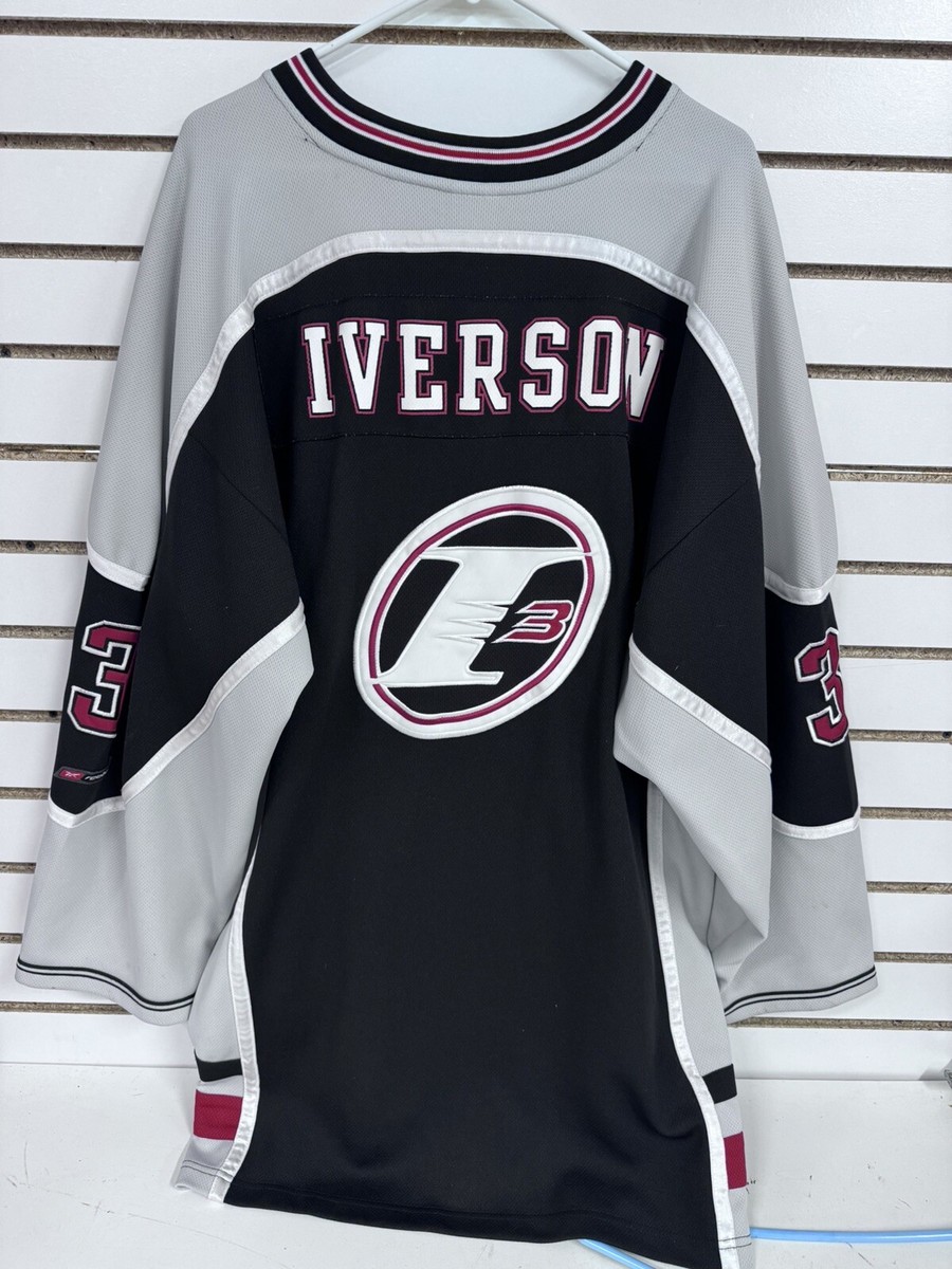 Reebok Iverson 3 リミテッドエディション 2XL ゲームシャツ Allen Iverson NBA Black Limited Edition #3 Reebok Jersey
