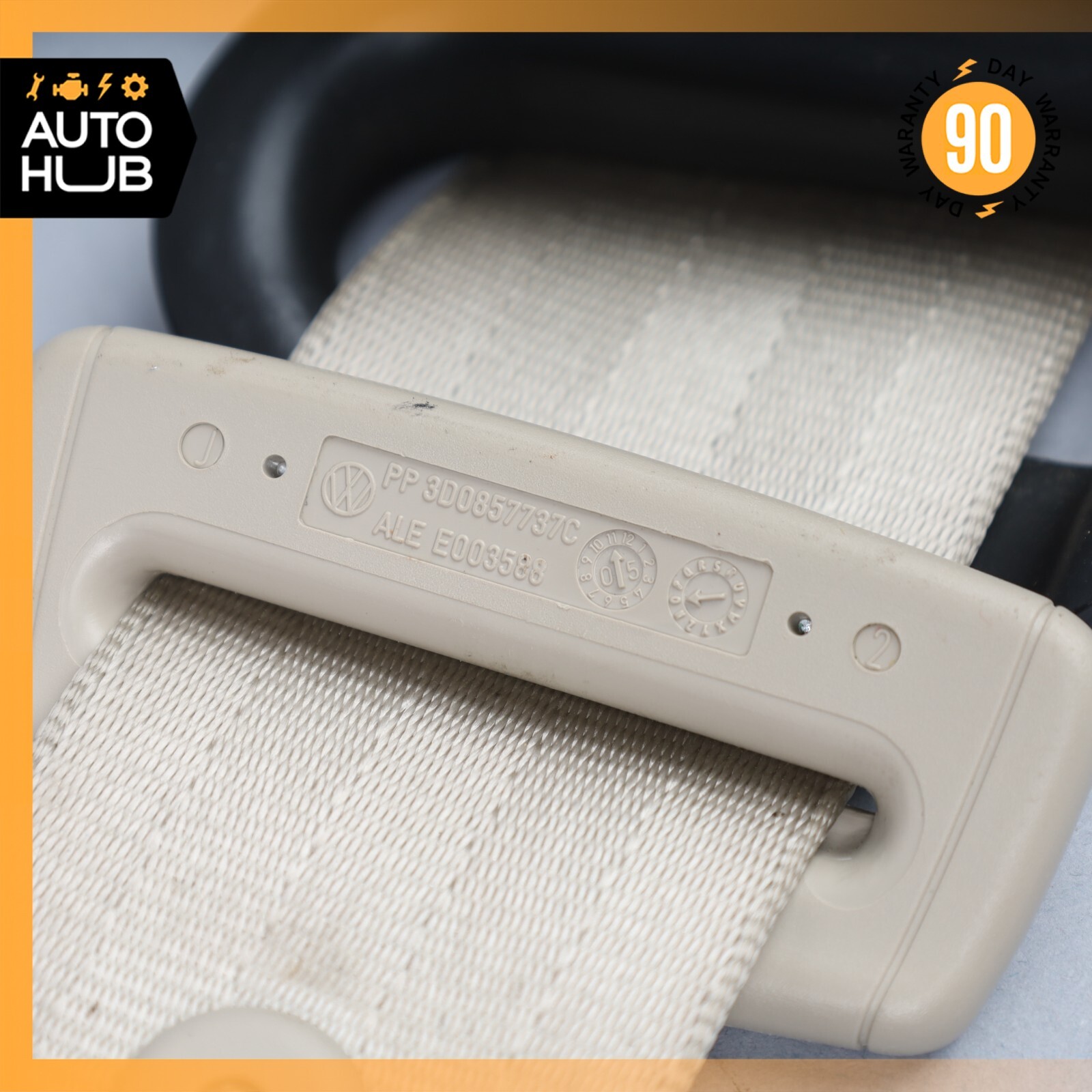 06-13 Bentley Continental Flying Spur Rear Right Side Seat Belt Beige OEM 80k