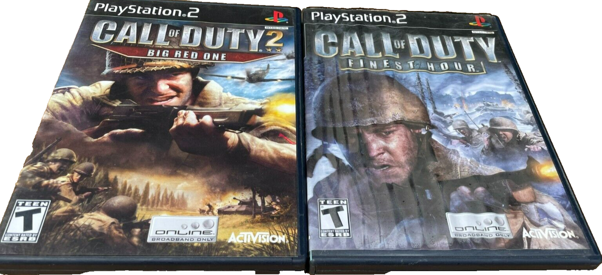 Call of Duty Big Red One & Finest Hour PlayStation 2, PS2 (Lot of