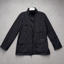 Ralph Lauren Active Jacket Womens Medium Black Mesh Lined Full Zip Cargo Outdoor