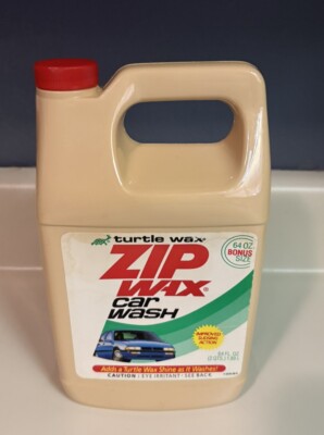 Turtle Wax Zip Car Wash Vintage 1992 64 oz. 95% Full Advertising Prop 2 Quarts