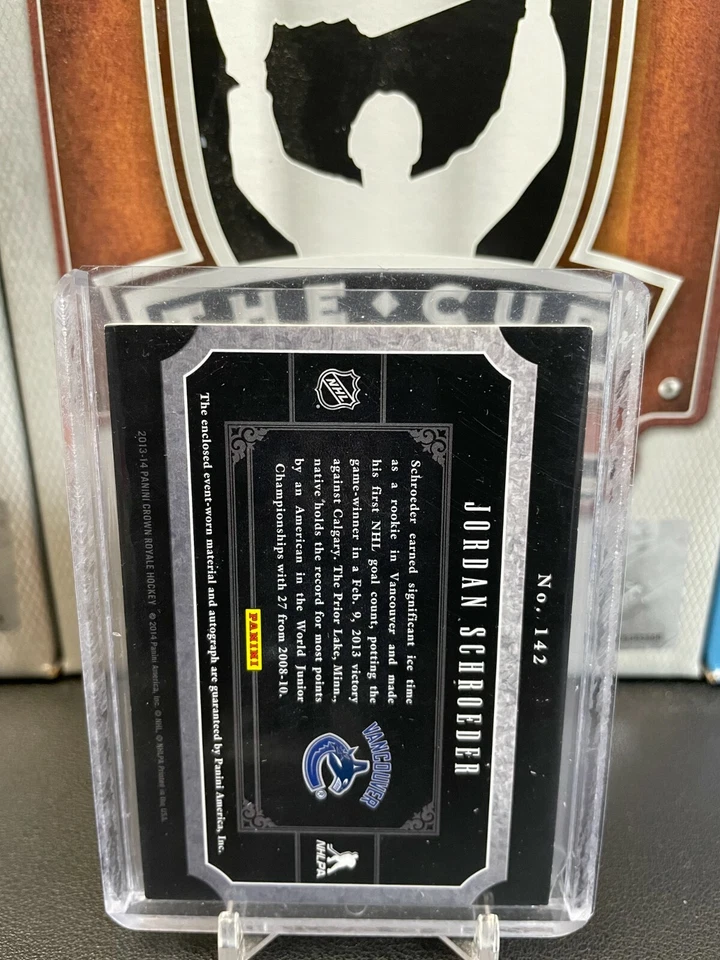 2013-14 Crown Royale #142 Jordan Schroeder JSY AUTOGRAPH RC 96/99 - Image 2 of 2