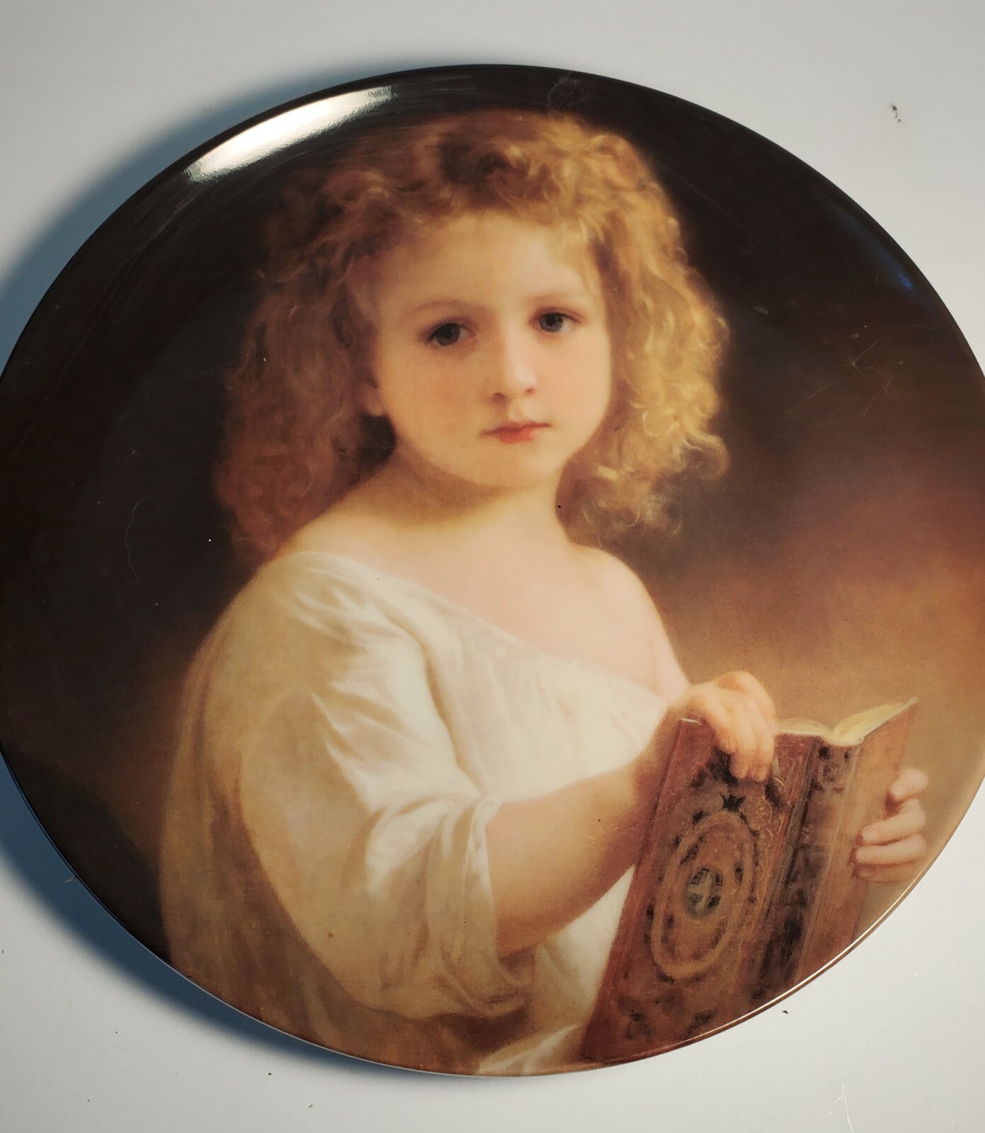 Vintage Collector's Plate By THT Designs Girl with book Nice! eBay