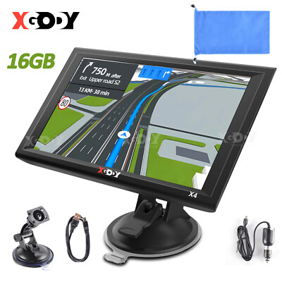 XGODY 9'' Zoll Navigationsgerät Für LKW PKW BUS Navi Navigation GPS POI Blitzer