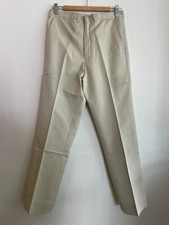 AUTHENTIC VINTAGE 1960's 'CASBEN KORATRON' TAILORED CREAM DEADSTOCK PANTS 30"