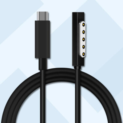 USB-C Type-C to Surface 5 Pin Magnetic Cable for Microsoft Surface