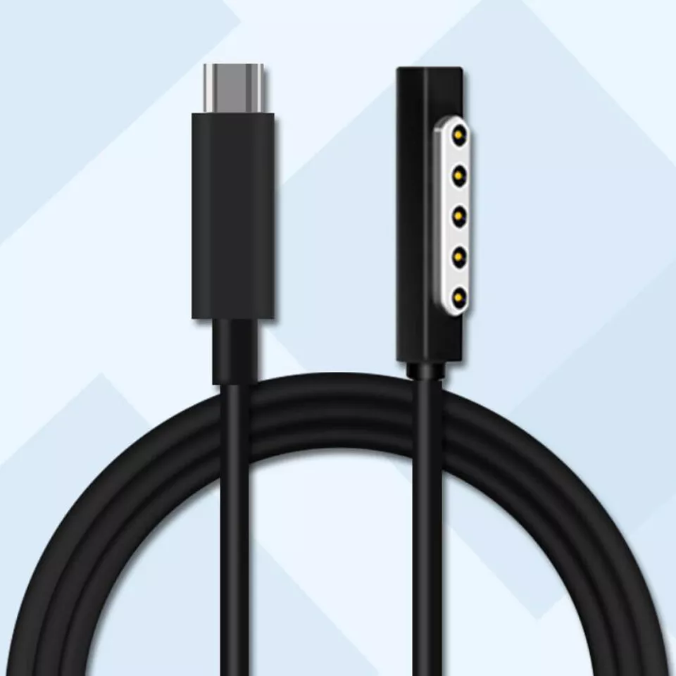 USB-C Type-C to Surface 5 Pin Magnetic Cable for Microsoft Surface Pro 1 2 RT #1 - Image 4 of 4