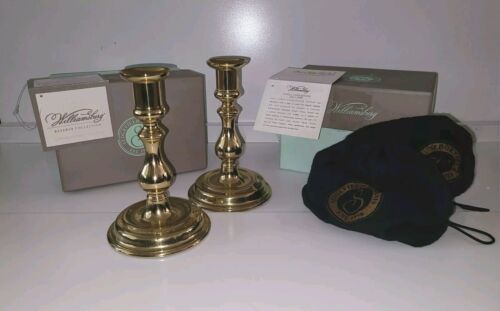 Virginia Metalcrafters Brass Candlestick Colonial Williamsburg Collection