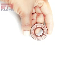 EAI 17x35x7mm FPM/FKM Oil Shaft Rotary Seal w/ Stainless Steel Spring Dbl Lip