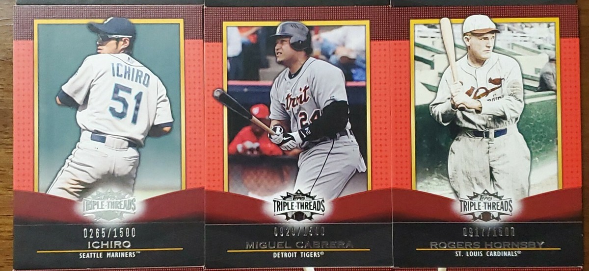 2011 Topps Triple Threads 9 Card Lot - Ichiro, DiMaggio