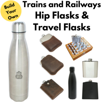 Züge und Eisenbahnen Flachmänner & Reisekolben Gravur Geschenke