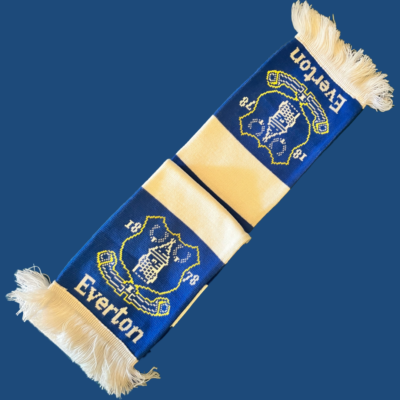 Écharpe Supporter Everton FC - Vintage Des Années 1980 - Angleterre - Longueur 109 Cm