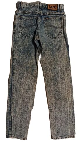 Vintage Lee Jeans Mens/Boys 27x30  Acid Wash Denim