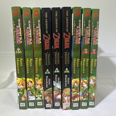 Lot Of 9 Viz Media Legend Of Zelda Manga, Akira Himekawa, #ML