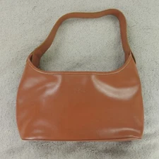 Longchamp Purse British Tan Camel Leather Baguette Vintage France