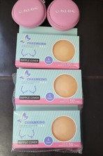 3 Boxes CHARMKING Nipple Covers 4 Pairs for Women Reusable Adhesive Coverings