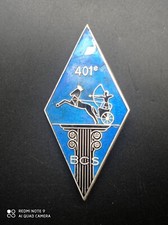 Rare Insigne 401 BCS Bataillon de Commandement et des Services en ARGENT massif