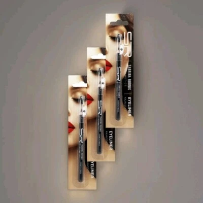SR % 3er Set Sabrina Rudnik EYELINER Augen-Kosmetik Kajal-Stift schwarz Augenbrauen