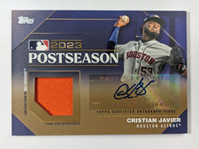 2024 Topps 2023 Postseason Performance Auto Relic Cristian Javier Gold #D 23/25