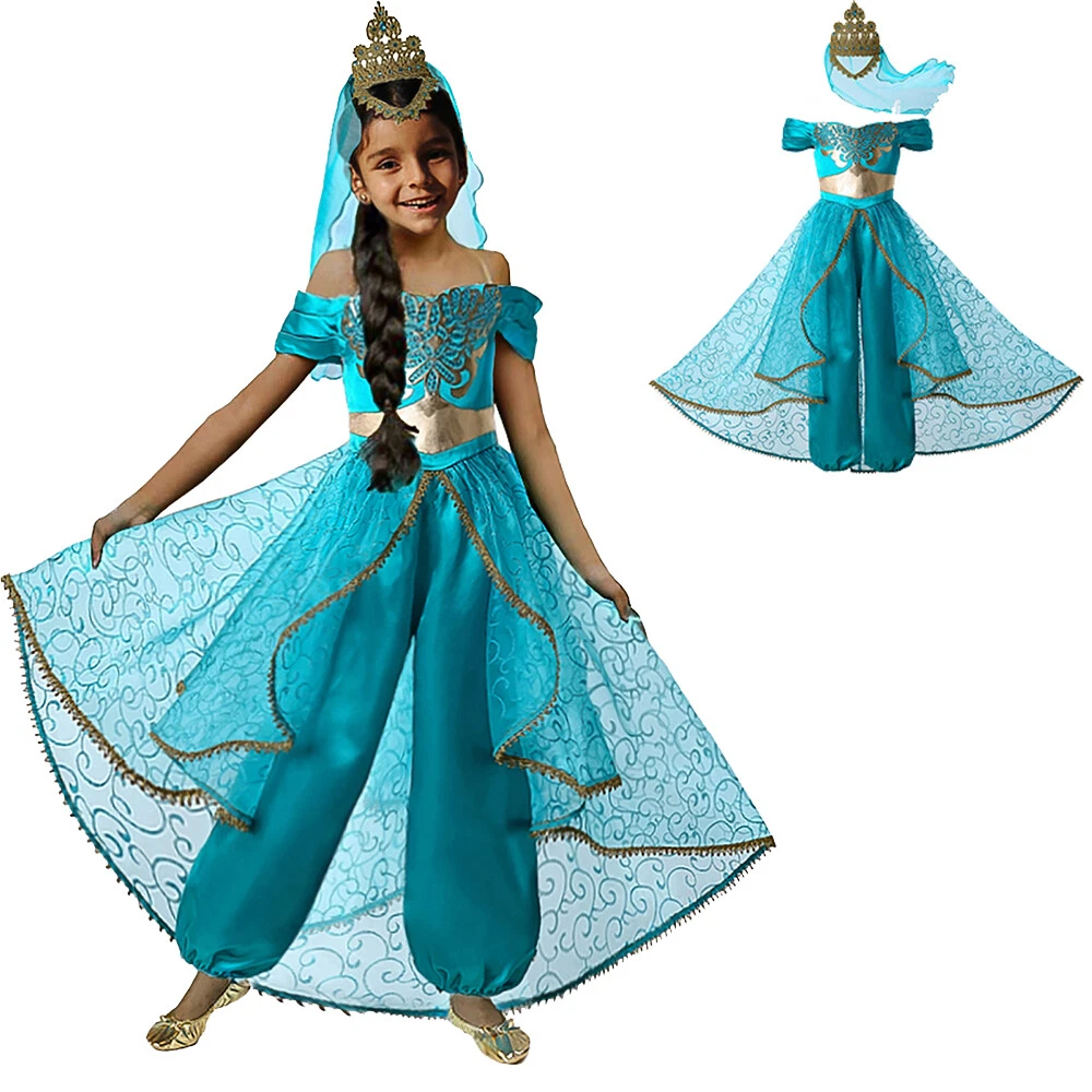 Fancyset Jasmine Princess Costume Aladdin Princess Costume Jasmine