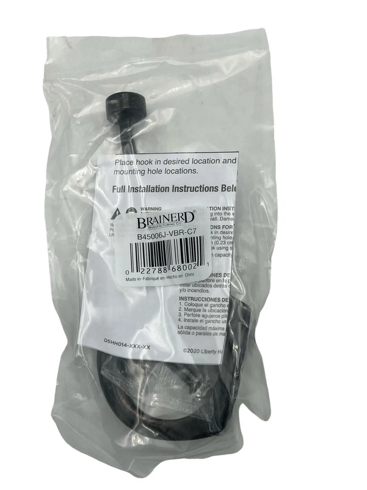 Gancho Pastillero Liberty Hardware Brainerd Mfg Bronce Veneciano B45006J-VBR-C7 Foto 2 de 3