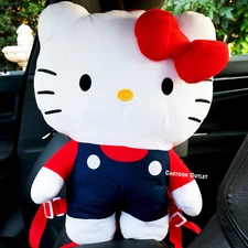 Sanrio Hello Kitty Plush Backpack Original Classic Overalls New Gift