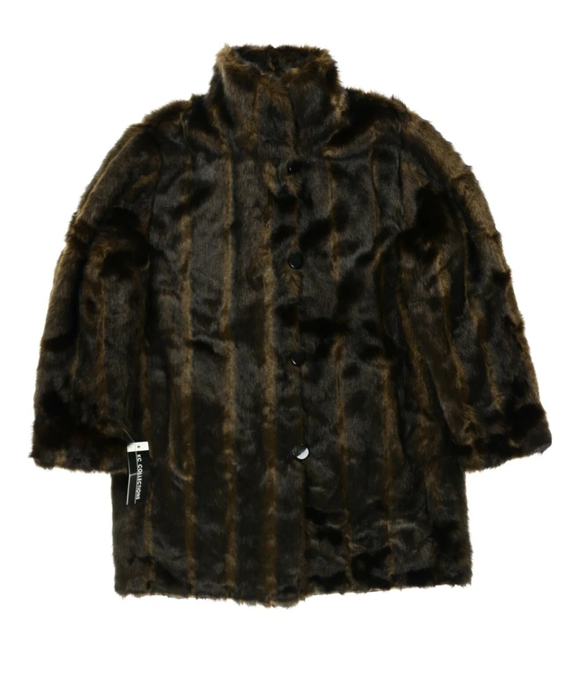 KC Collections 146290 Faux Fur Reversible Coat Black Mink Color Sz M - Image 4 of 4