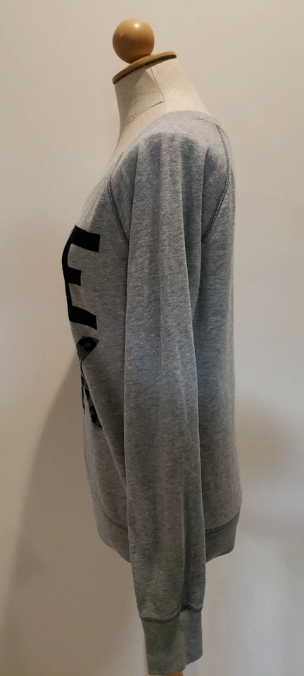 РОЗОВЫЙ Victoria's Secret женщин серый толстовка черный бархат леопард размер маленький - Изображение 3 из 4