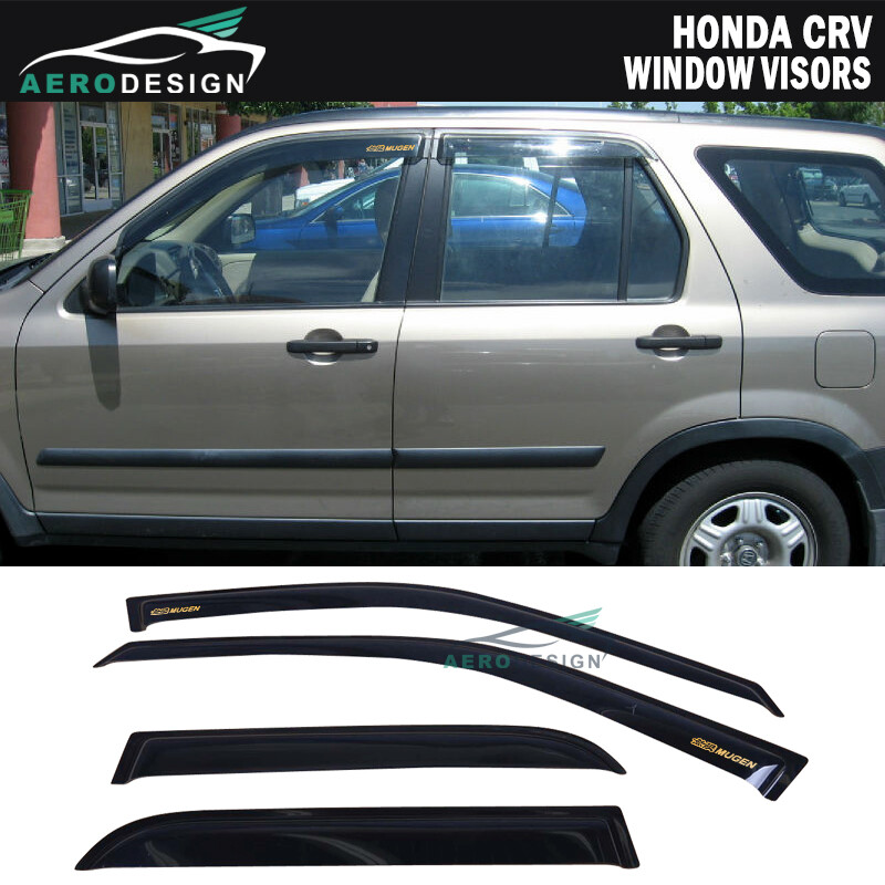 For 0206 Honda CRV SUV Smoke Tinted Window Visors Slim Rain Vent Guard