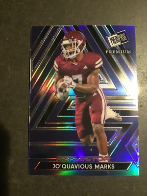 2024 Press Pass Premium FB Jo Quavious Marks Blue Prismatic Parallel #4/25 USC