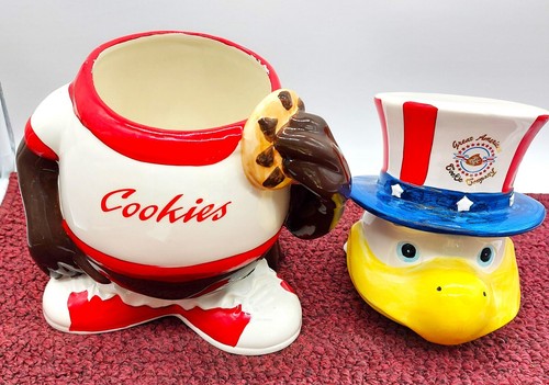 Vintage Sneagle (Zio Sam) Patriotic Biscottiera Jar Great American Co. 1995 - Foto 5 di 9