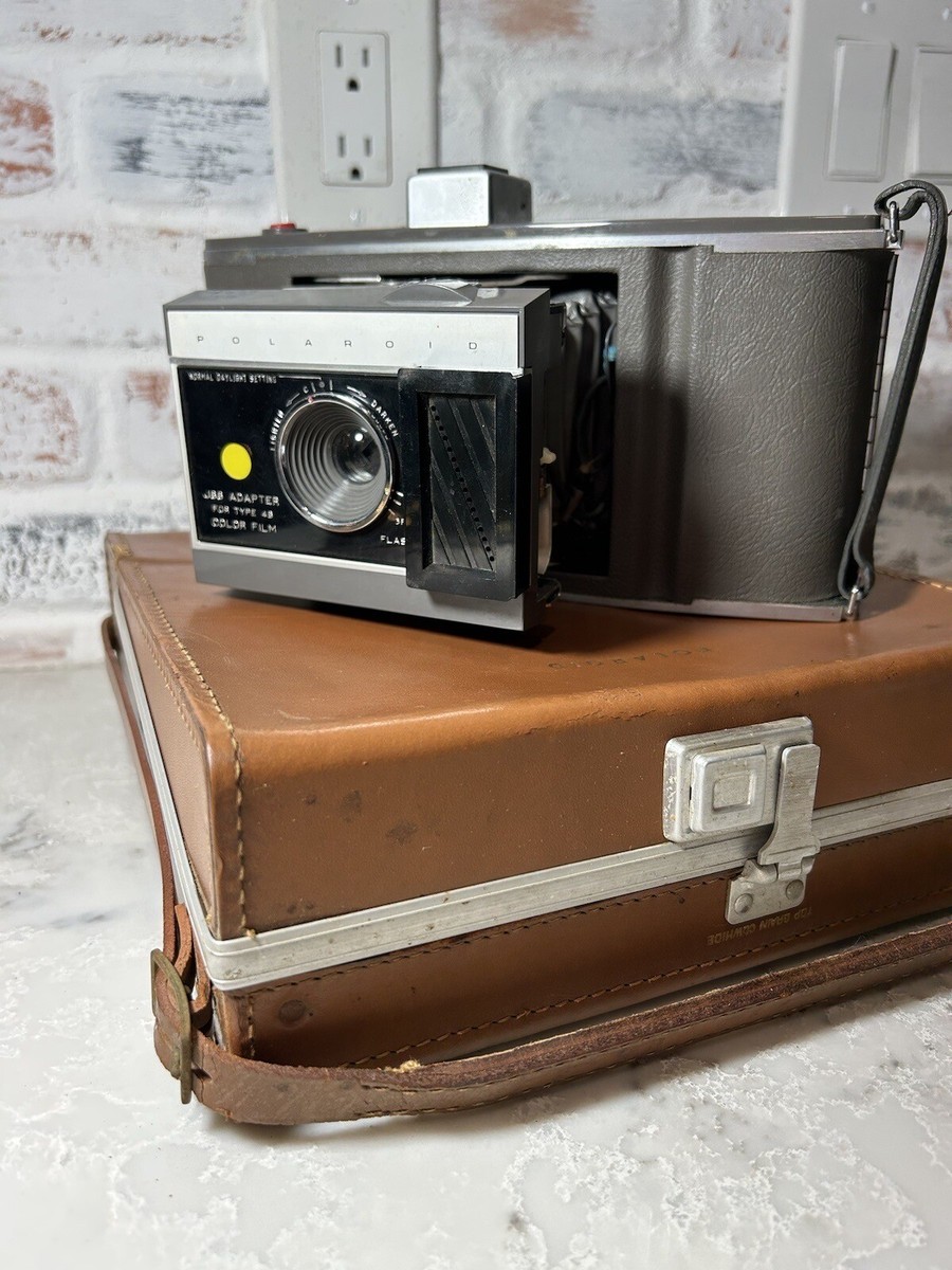 Vintage Polaroid J66 Electric Eye Land Instant Film Camera Leather Travel  Case