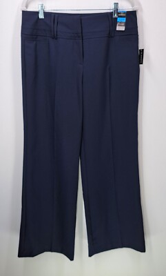 Dunes Damen marineblau formell weites Bein Hose UK 12R neu mit Etikett hohe Taille