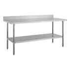 Kratos Commercial Worktable, All-Stainless Steel Kitchen Prep Table 24"Dx72"W