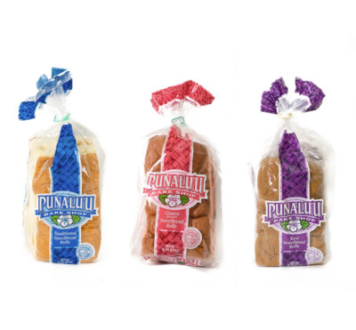 Hawaii Punalu'u Bake Shop 3 Bags Sweet Bread Dinner Rolls 12ct Variety Pack x1
