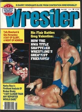 TC243  Tully Blanchard  Greg Valentine     signed Wrestling Magazine w/COA