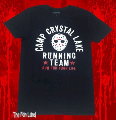 camp crystal lake running team t shirt