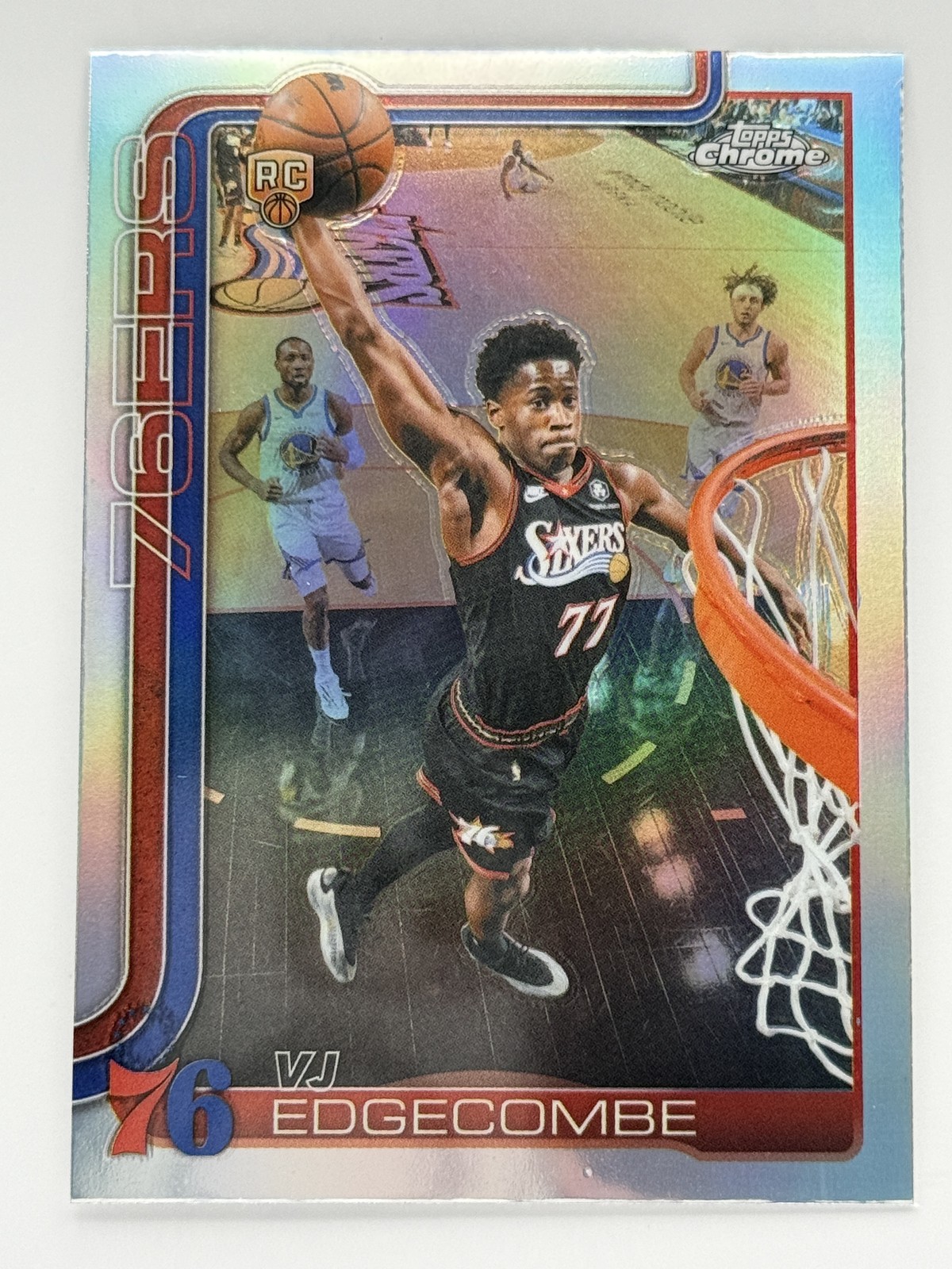 VJ Edgecombe Refractor 2025-26 Topps Chrome Update Rookie 76ers
