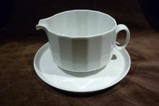 Sauciere m. Unterteller, Rosenthal, Studio Linie, Polygon, weiß, Soucenkännchen