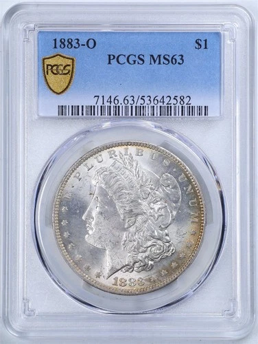 1883-O $1 Morgan Silver Dollar MS63 PCGS 53642582 Reverse Attractively Toned