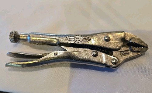 Vintage 5WR Petersen Vise-Grip leicht gebogene Backen Arretierzange Made in USA