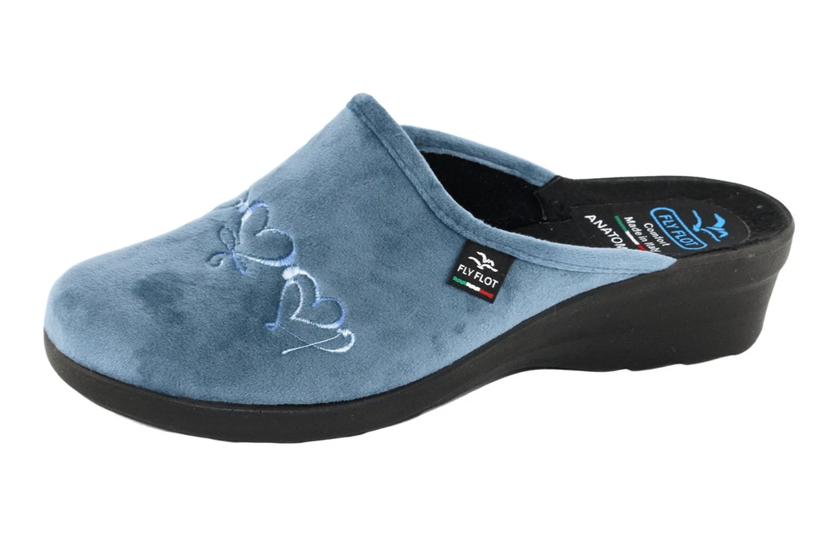Fly Flot 35 W34 SY Gonzaga Nero Pantofole Donna tessuto - Vitiello Calzature