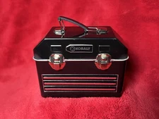 Kobalt Mini Tin 4” Tool Box Lunch Gift Card Holder Black Silver Latches Branded 