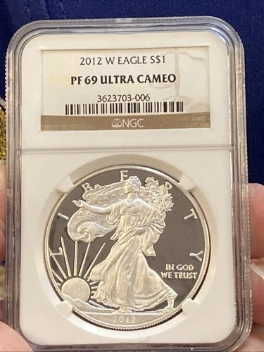 2012 W ~ NGC PF69 ULTRA CAMEO 1 OZ AMERICAN SILVER EAGLE