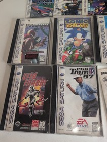 SEGA Saturn Black Model MK-80000A Game Console 11 Games NFR 1 Controller Manual